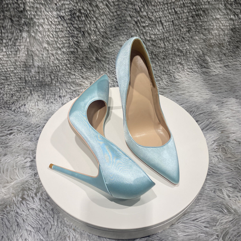 light blue high heels