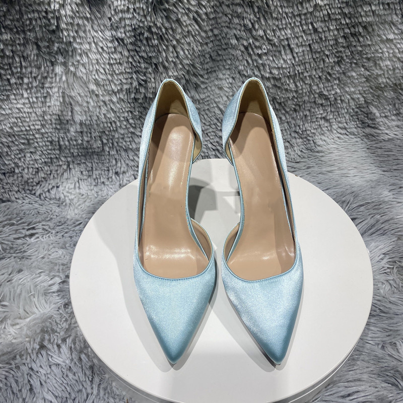 light blue high heels