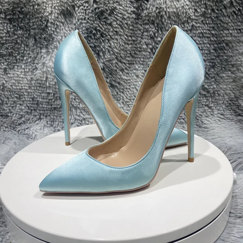 light blue high heels