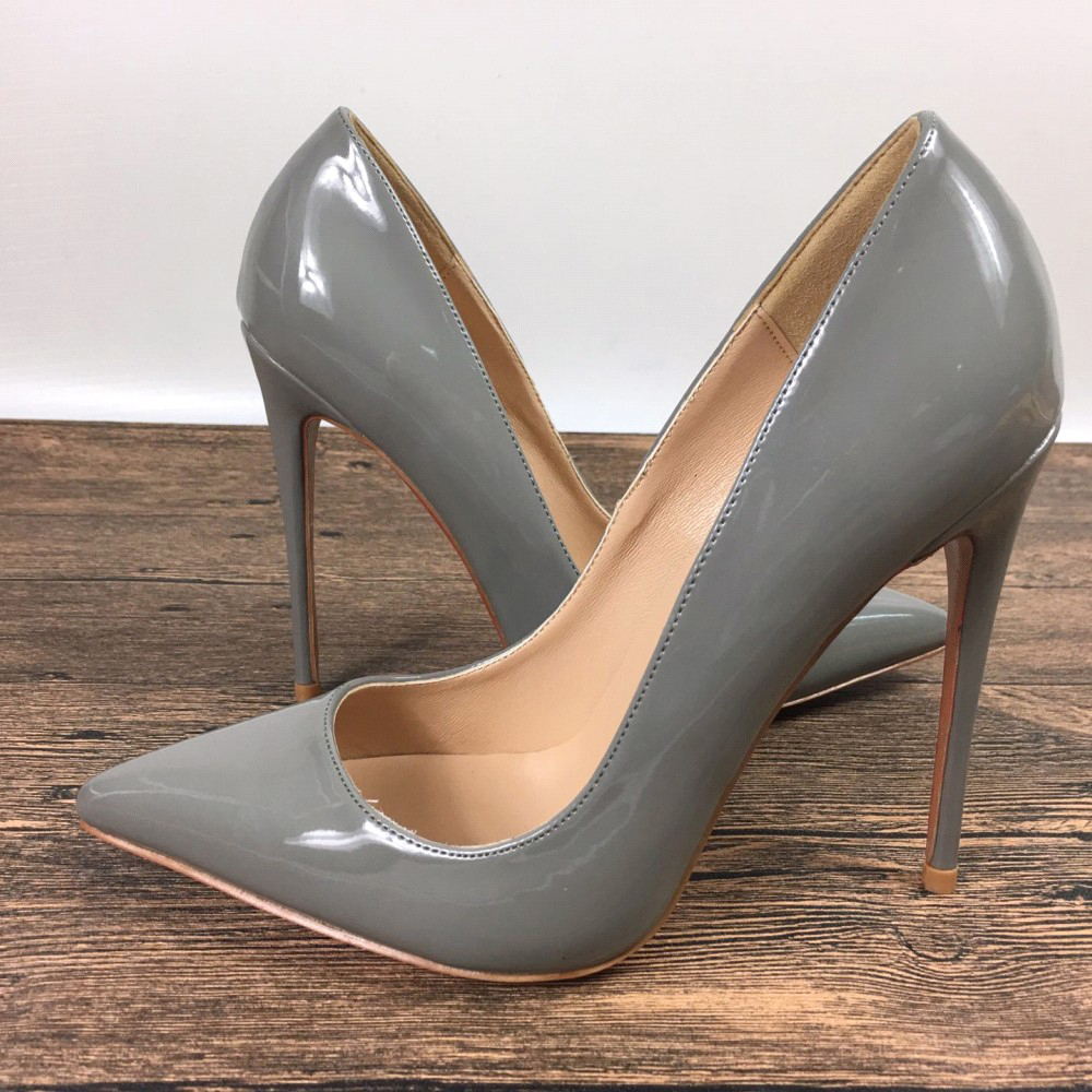 grey high heels