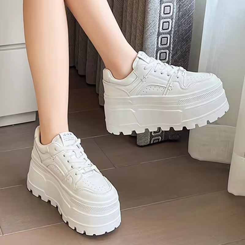 platform white shoes